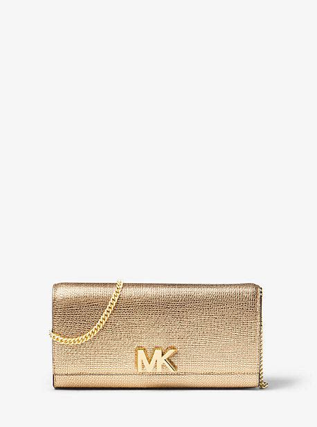 michael kors mott wallet on chain|Mott Metallic Leather Chain Wallet .